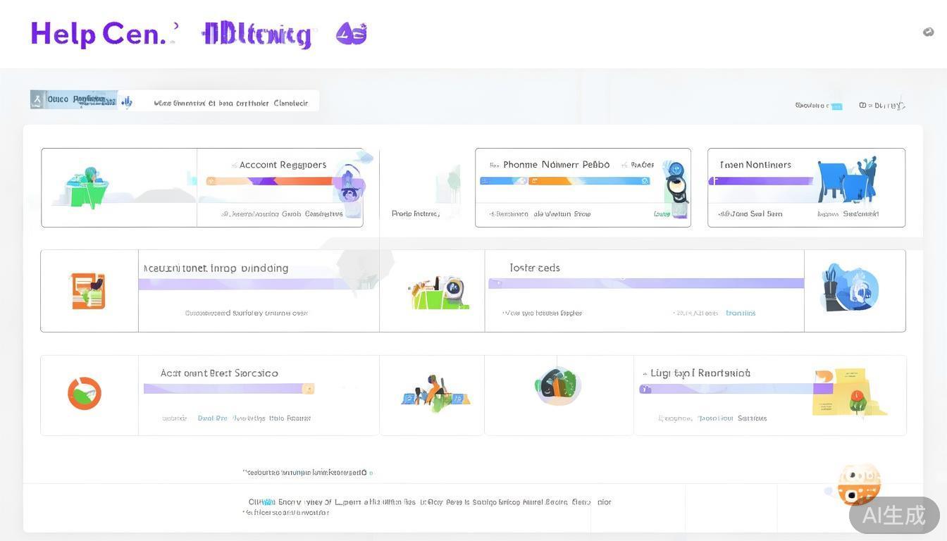 帮助中心页面：这里集结了常见问题解答，包括账户注册